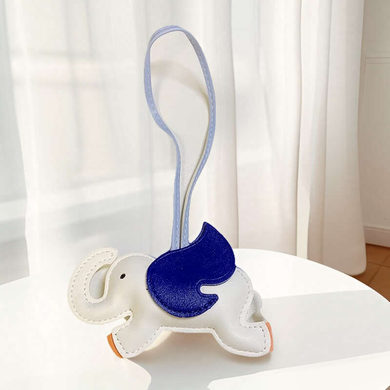 H Brand Little Flying Angel Bag Charm PU Leather Cute Elephant Car Pendant Keychain