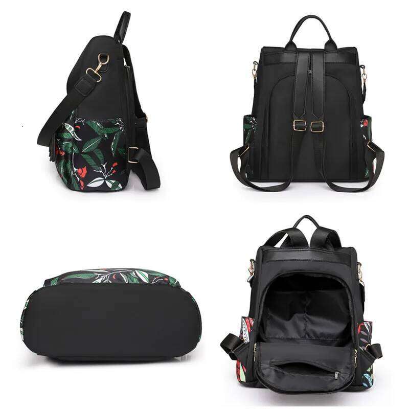 New Large Capacity Simple Style Women Leisure Travel Anti-Theft Backpack Waterproof Fabric Female Shoulder Bag