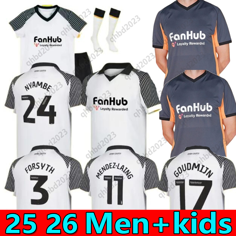 25 26 Derbyshire soccer jerseys 2025 2026 Derby County THIRD camisetas de futbol Rooney MARRIOTT LAWRENCE jersey WAGHORN DOWELL PATERSON football kids kit 16-4XL