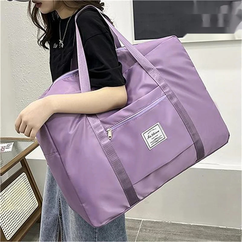 Large Capacity Folding Travel Bags Waterproof Luggage Tote Handbag Travel Duffle Bag Gym Yoga Storage Shoulder Bag For Women Men 250729