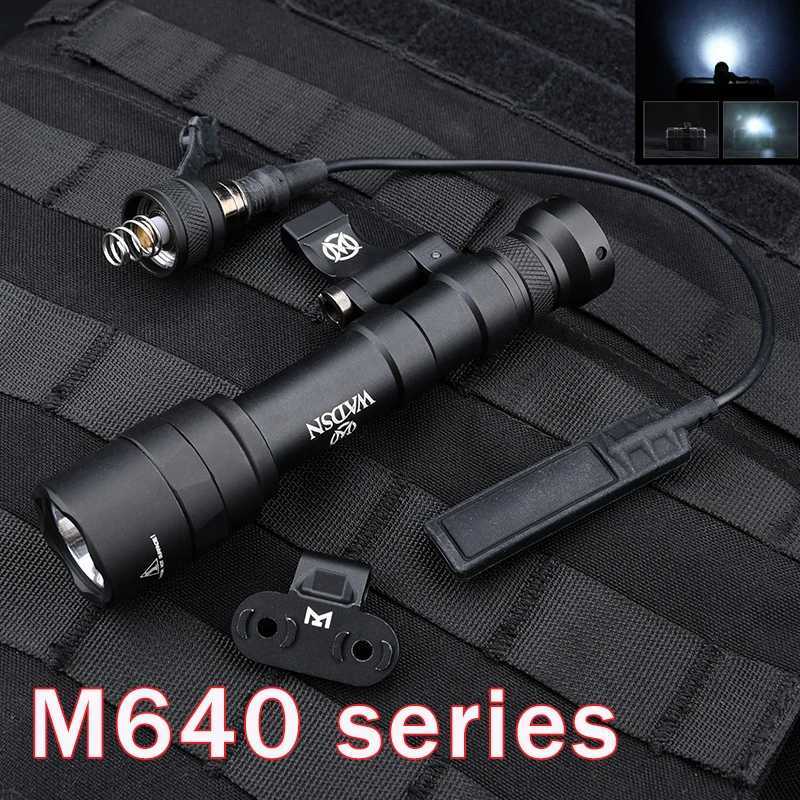 Airsoft M340 M640 M640B M340A Flashlight High Power Scout Light LED Tactical M300 M600 Hunting Softair Weapon LampXJ250728