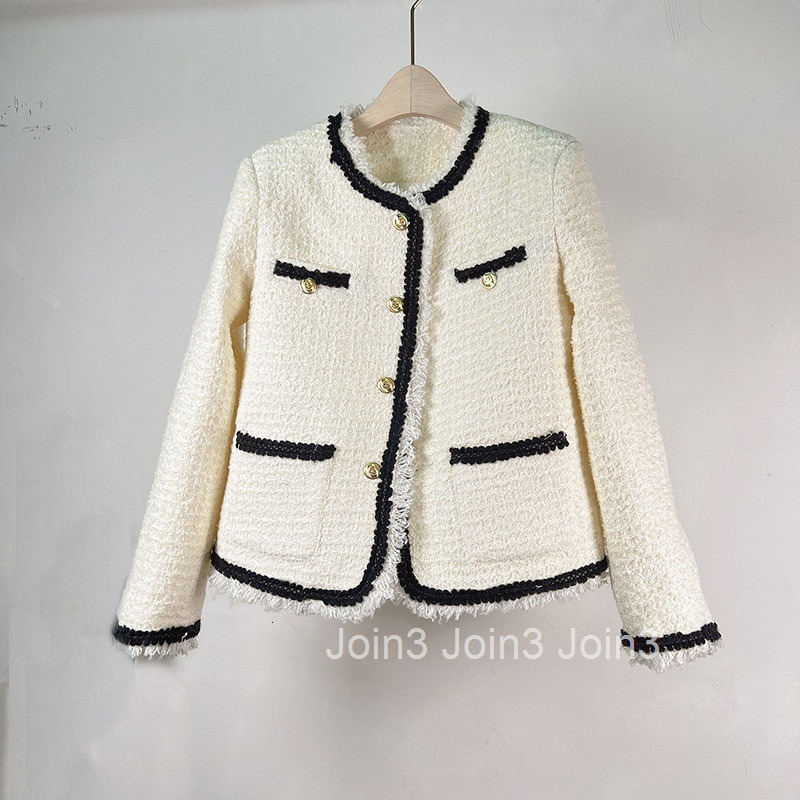 Korean Temperament Small Fragrance Coat Womens Thick Flower Woven Fabric Autumn/Winter New Network Red Book Slim Fit French Tassel South Oil