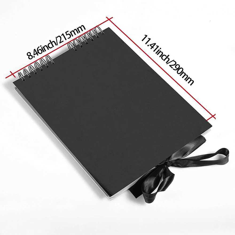Photo Albums with 80 Black Pages Memory Books A4 Craft Paper DIY Scrapbooking Pictures Wedding Birthday Childrens Gift Z250729