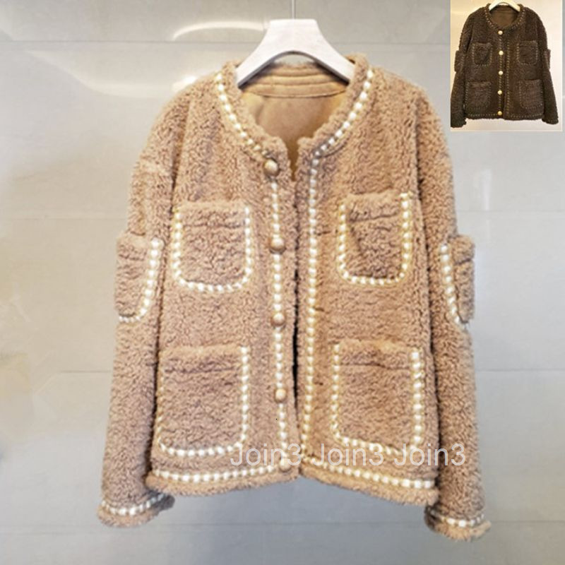 Winter New Korean Slimming Lamb Wool Coat for Women Loose Short Sheepskin Jacket