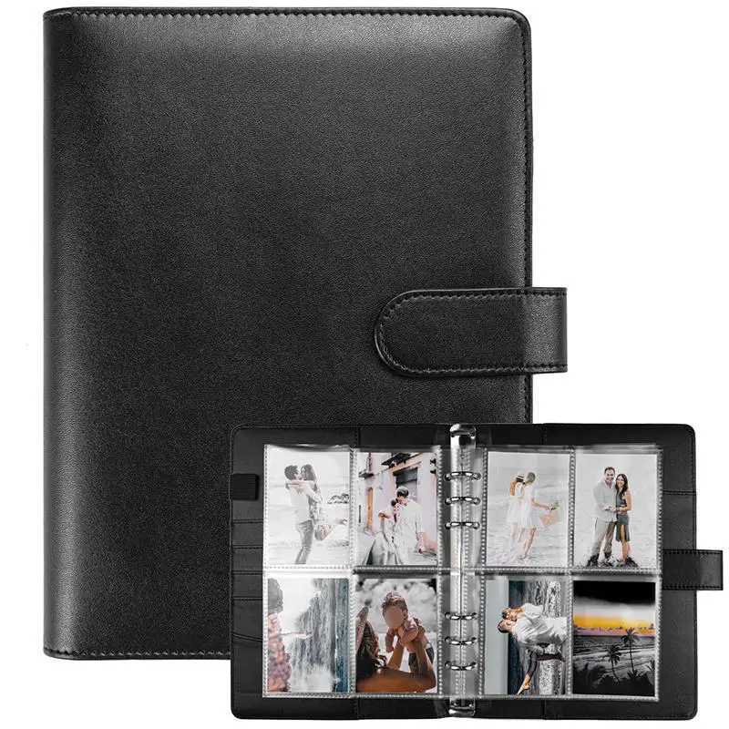 5 Kpop Photocard Binder with 25 pages 4-Pocket Card Collector Album with 200 Card Slots PU Leather Cover Organizing Cards Z250729