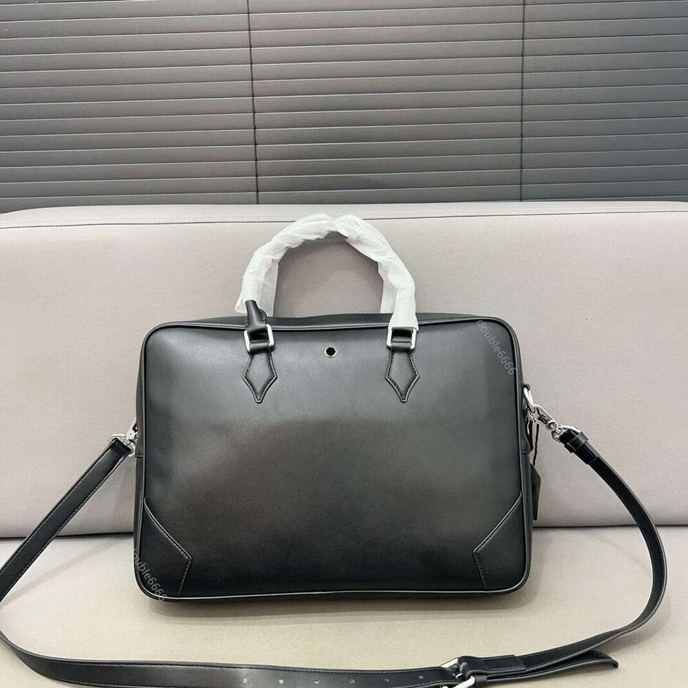 cowhide men's briefcase Luxury designer computer bag Fashion high-end Classic versatile cross-body bag Messenger bag Laptop bag attache document case handbag