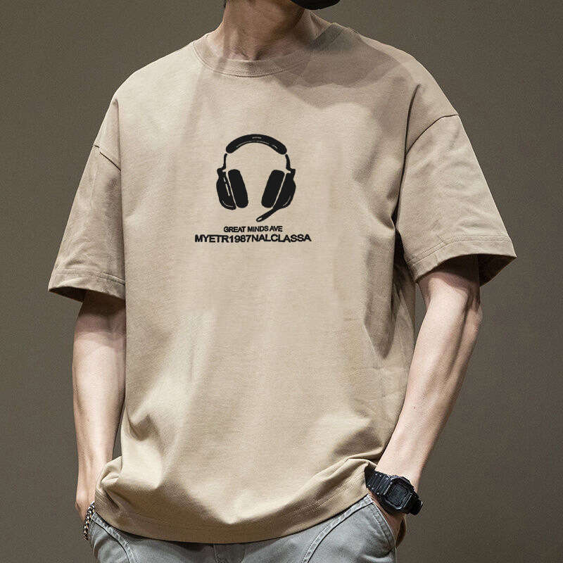 Designer T Shirt Pure Cotton Short Sleeve T-Shirt For Men 2025 Summer INS Trendy Brand Casual Versatile Hong Kong Style Loose Half Sleeve Tee Top Grap