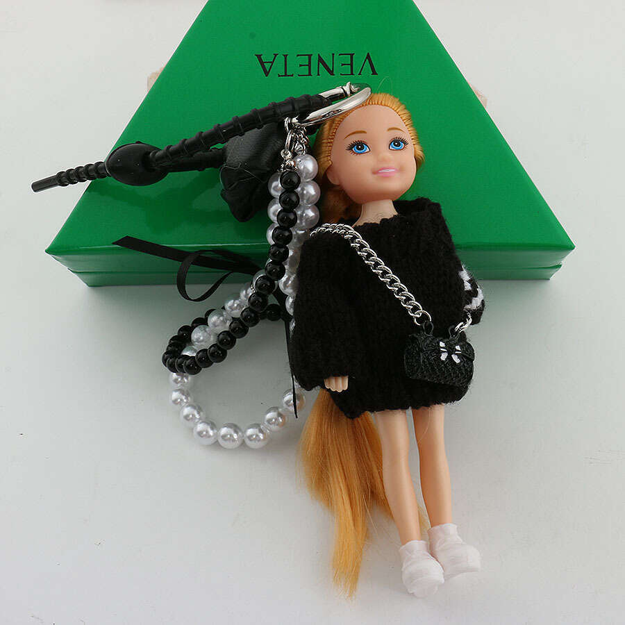 Cute Style Knitted Doll Bag Cartoon Car Keychain Backpack Pendant Couple Gift