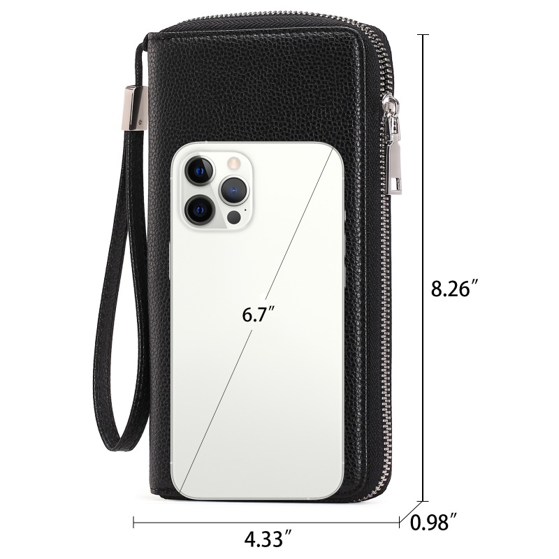 Large Womens Wallet with Multiple Compartments for Cards - Durable Casual Design