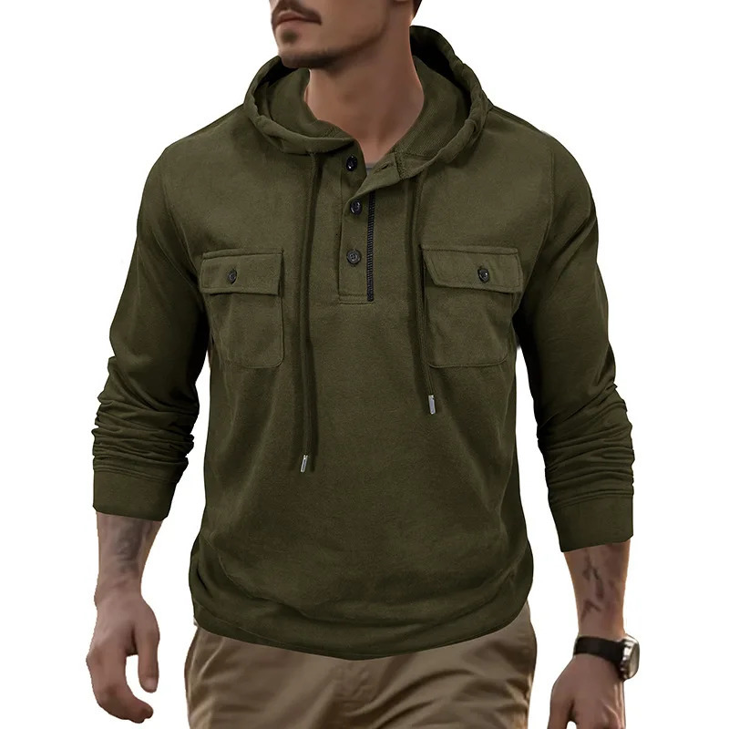 Spring Autumn Mens Hoodies Fashion Loose Solid Hooded Sweatshirts Men Casual Long Sleeve Vintage Sports Hoodie Male Streetwear w250729