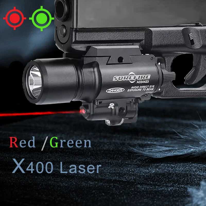 Wadsn X300 X400 Red Green Dot Flashlight Tactical X400U PistolLight X400V Strobe Hunting Spotlight White LED X300 Scout Light R250728