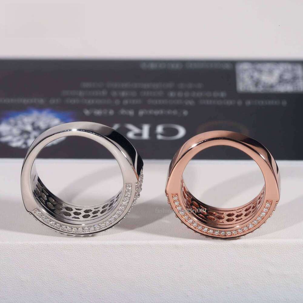 GRA Certificate Sterling Sier Gold Plated Jewelry New Style VVS Dia Moissanite Hip Hop Ring