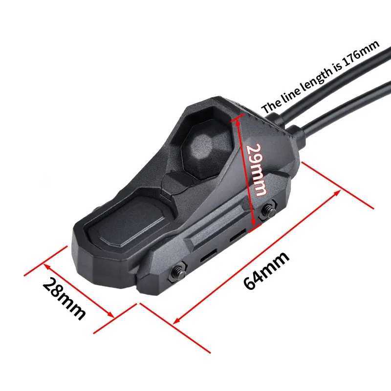 WADSN Airsoft Axon Tactical Dual Function Pressure Remote Switch Tail SF/2.5/3.5/CRANE PLUG M300 M600 Light Switch XJ250728
