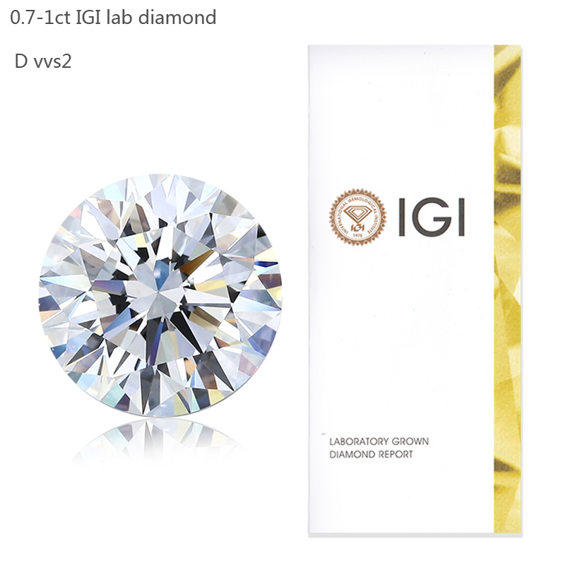 Custom 1ct D VVS2 VS1 Round Cut Bezel Setting Bling Fine Jewelry 18k Gold Lab Grown White Diamond Jewelry Ring