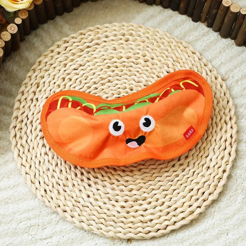 Dog Toys Funny Interactive Plush Cat Toy Teeth Grinding Chips Hamburger Shaped Pets Perfect for Cats Dogs Playing Toy 250729
