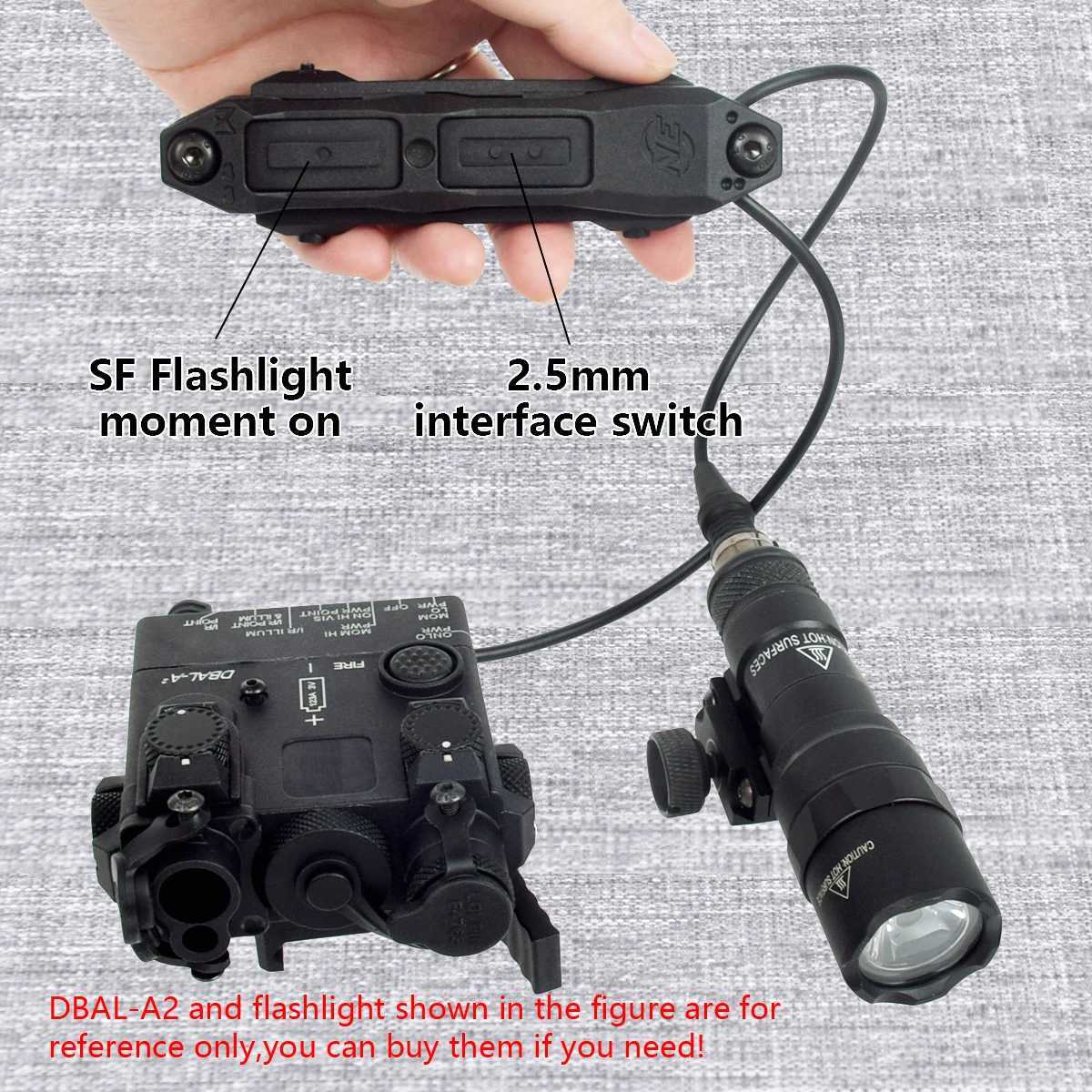 M300 M600 Augmented Pressure Remote Dual Function Switch for Mlok Keymod DBAL A2 PEQ 15 Flashlight Weapon Scout Light XJ250728