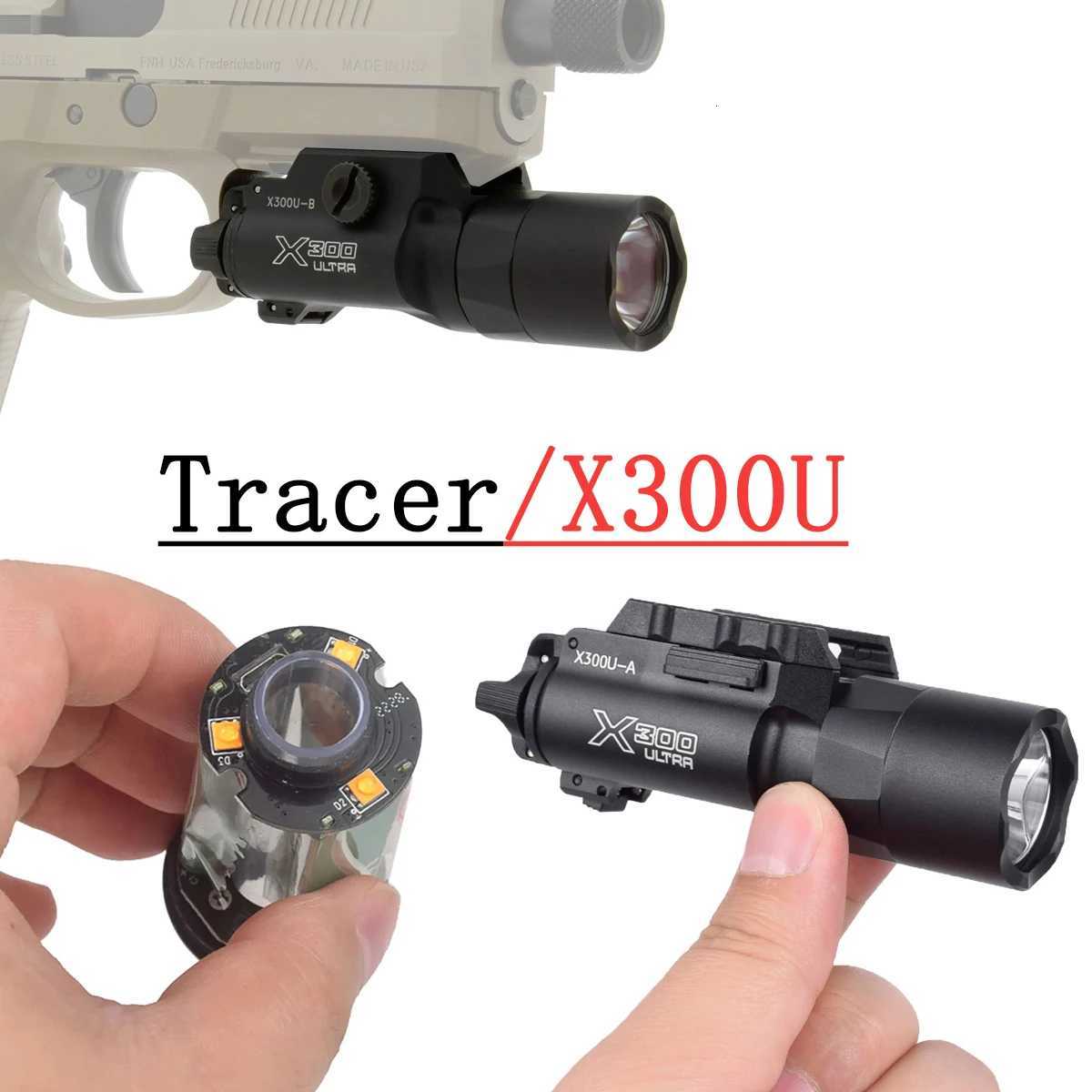 Tactical X300 Ultra Weapon Gun Light Shooting Tracer Flashlight Unit Scout Light Hunting Torch ToysXJ250728