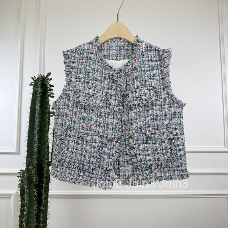 2025 Spring Summer Autumn Womens Fashion New Style Elegant Small Fragrance Style Vest Slimming Short Vest Top