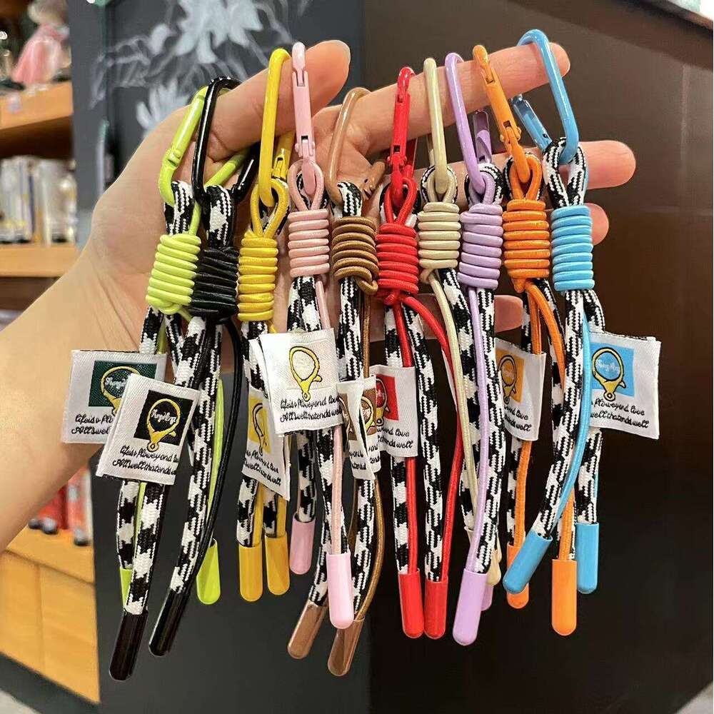 Miu Style Phone Lanyard Dopamine Colorful Rope Wrist Keychain Bag Pendant Small Accessories