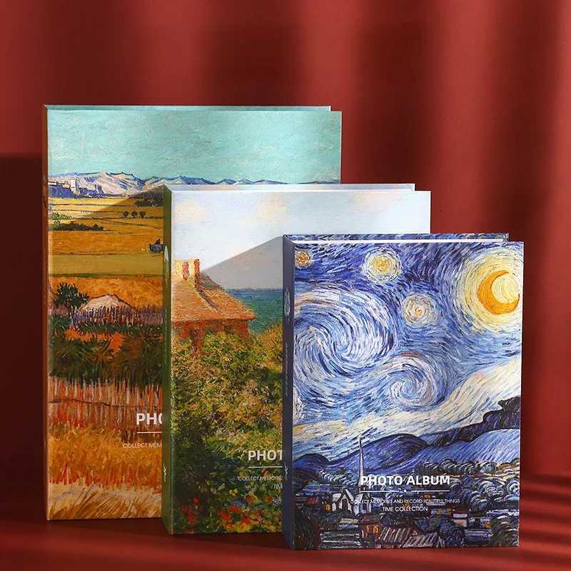 5 Inch Insert Oil Painting Large Capacity Family Photo Album Book Couples Memorial Album 200 Photos Baby Growth Album Z250729