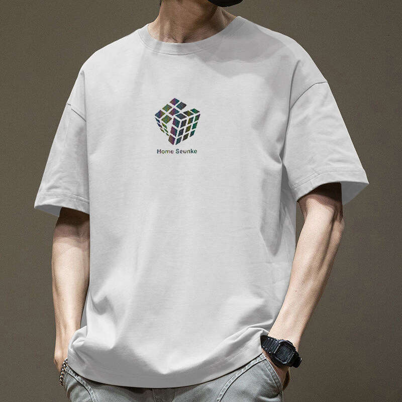 Designer T Shirt Pure Cotton Short Sleeve T-Shirt For Men Summer Ins Hong Kong Style Trendy Half Sleeve Loose Couple Matching Tee Shirt Men's Rou
