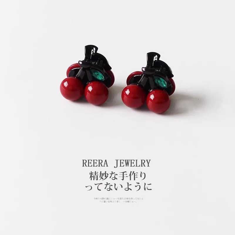 2pcs/set Cute Cherry Small Hair Claws For Women Girls Sweet Hair Ornament Hair Clips Hairpins Hairgrip Fashion Hair Accessories Z250729