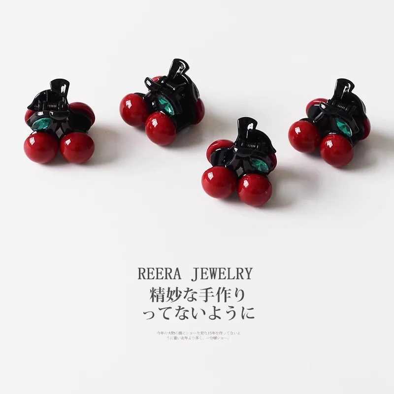 2pcs/set Cute Cherry Small Hair Claws For Women Girls Sweet Hair Ornament Hair Clips Hairpins Hairgrip Fashion Hair Accessories Z250729
