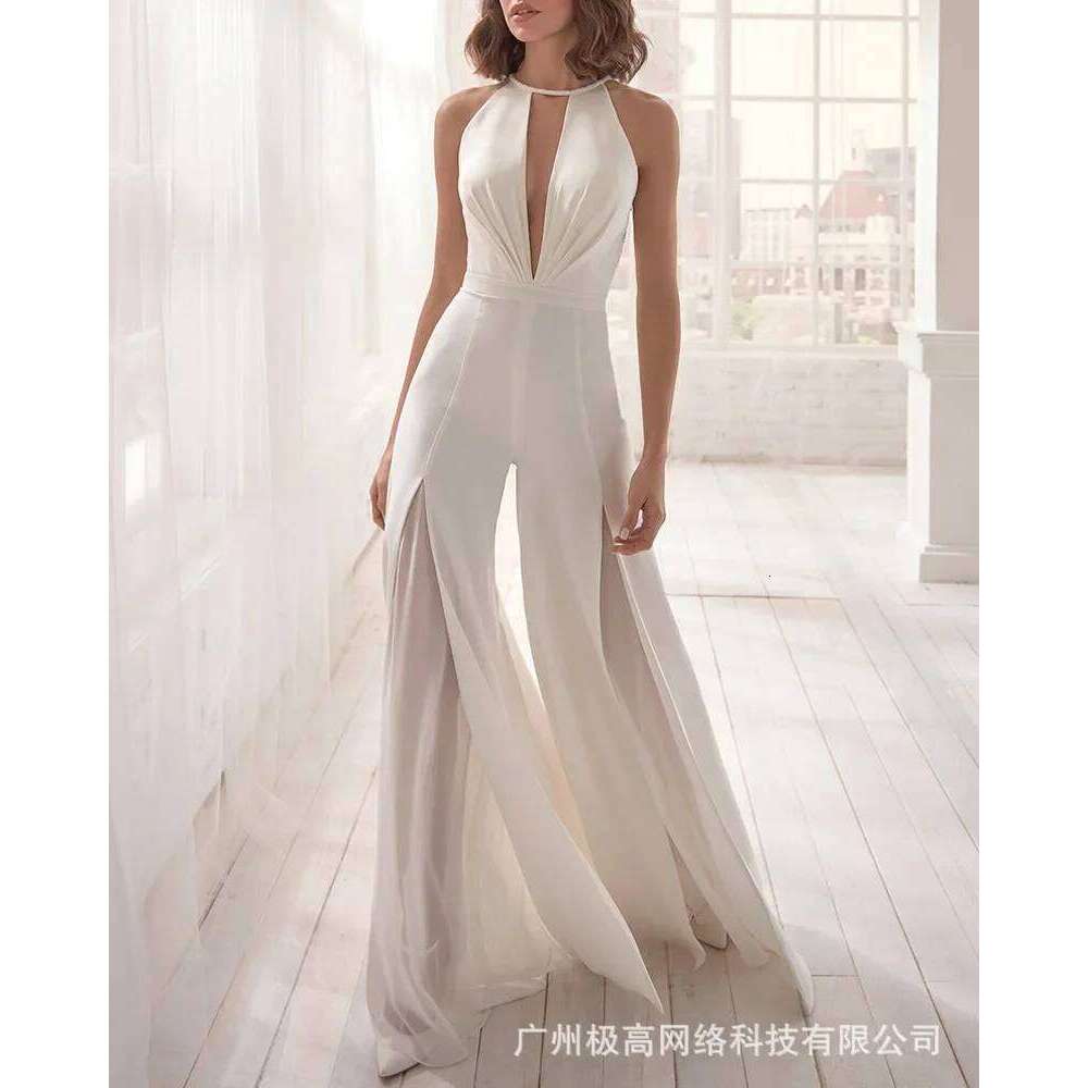 Cutout Lace Patch Sheer Mesh Ruched Jumpsuit Women Spring Summer Overall Jumpsuits Pants High Waist