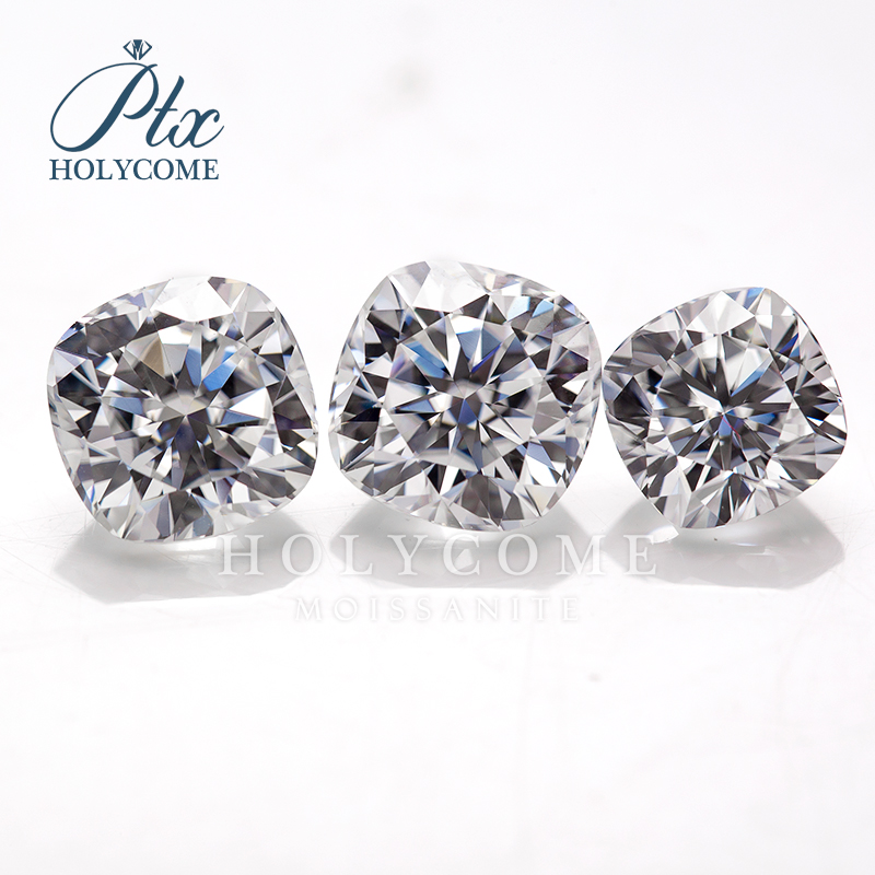 Wholesale DF GH White Cushion Shape Moissanite Loose Gems Stone Diamond Cut for Jewelry Making Premium Quality Gemstone with GRA Certificate