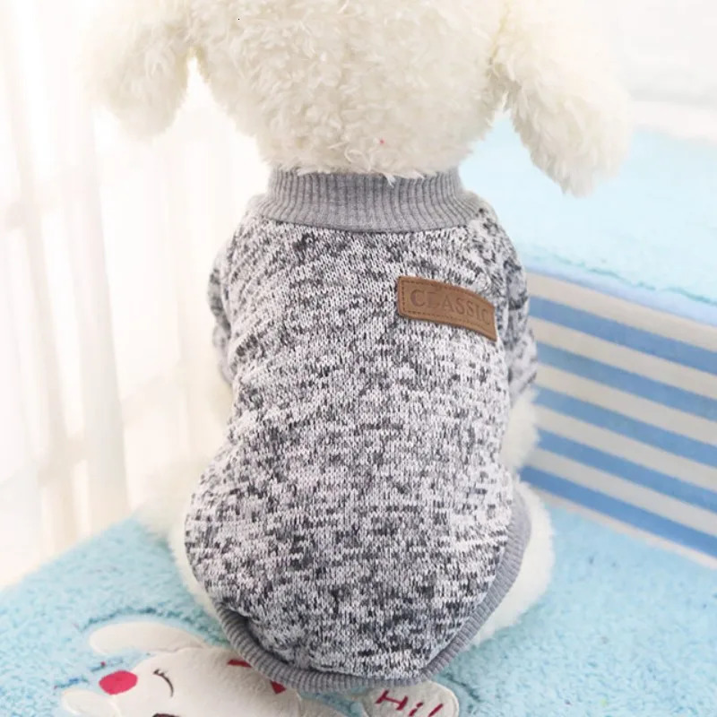6 Color Pet Dog Sweater Autumn Winter Dogs Coat Clothes Soft Comfortable Warm Fashion Classic Woolen Jackets 250729