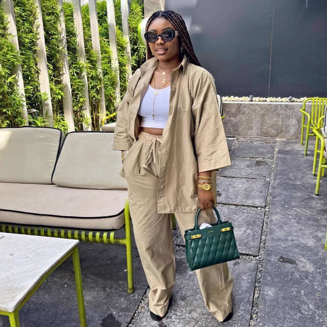 Fashion Plus Size Women's Solid Color Casual Cardigan Shirt Tie Long Pants New Two-Piece Summer Set B5