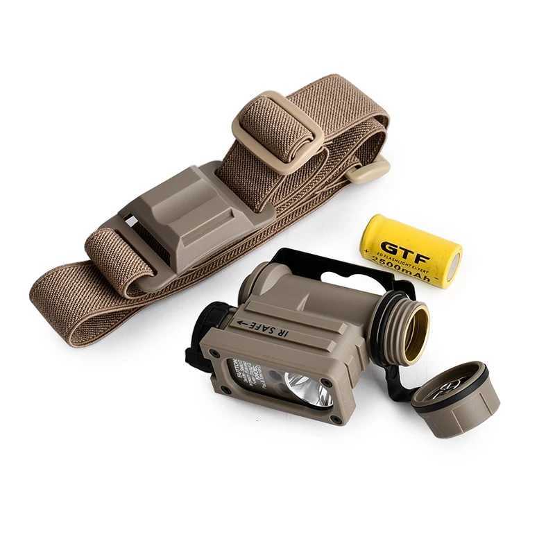 New Tactical Helmet Light 5 Mode LED Flashlight Brightness Control Outdoor Night Light Airsoft FAST Helmet Torch Hunting Lamp XJ250728