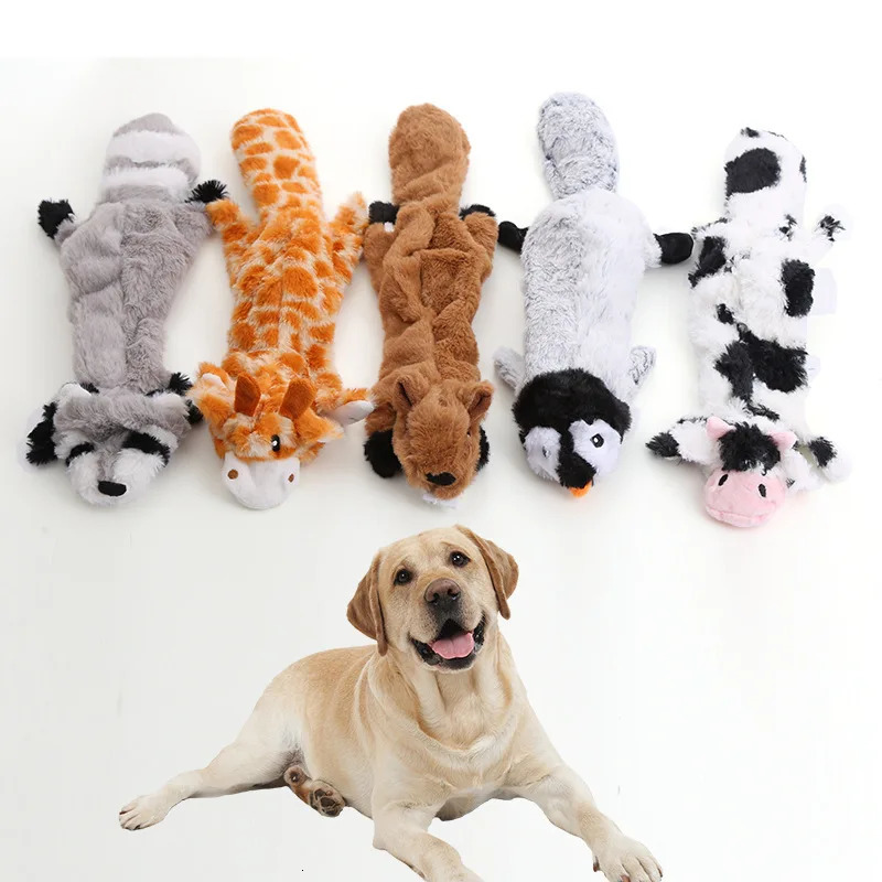 Pet Toys Plush Sounding Animal Holster Dog Chewing Teething Toys 250729
