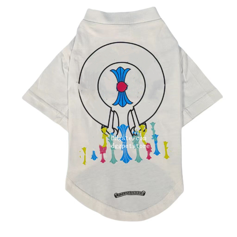 Designer Clothes Dog Apparel with Classic Letters Pattern Summer Silky Puppy T-Shirts Soft Elastic Breathable Pets Shirts for Small Medium Large dog