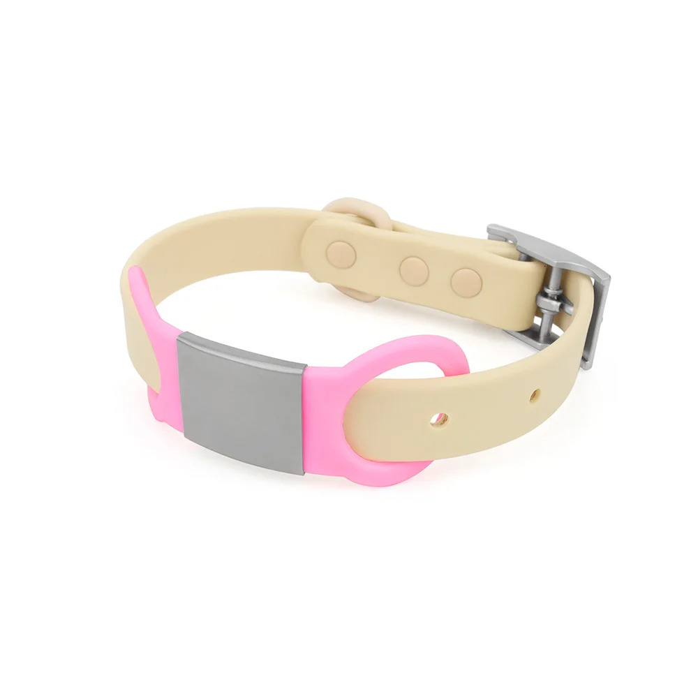 Hole 2.5cm Custom Nameplate Dog Collar Customised Name Pet ID Tags Anti-Lost Personalized Pet Collar Necklace Accessory Silicone 250729