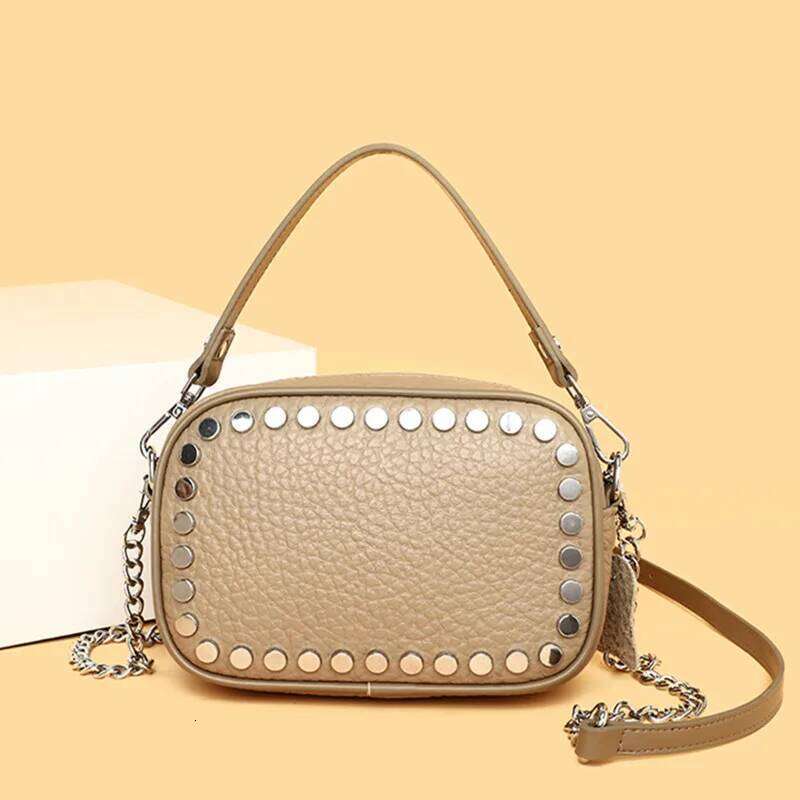 Designer bag shoulder bag crossbody bag tote bag High Quality L Genuine Leather Shoulder Crossbody Bags For Wome 2023 Rivet Chain Cowhide Handbags Fem