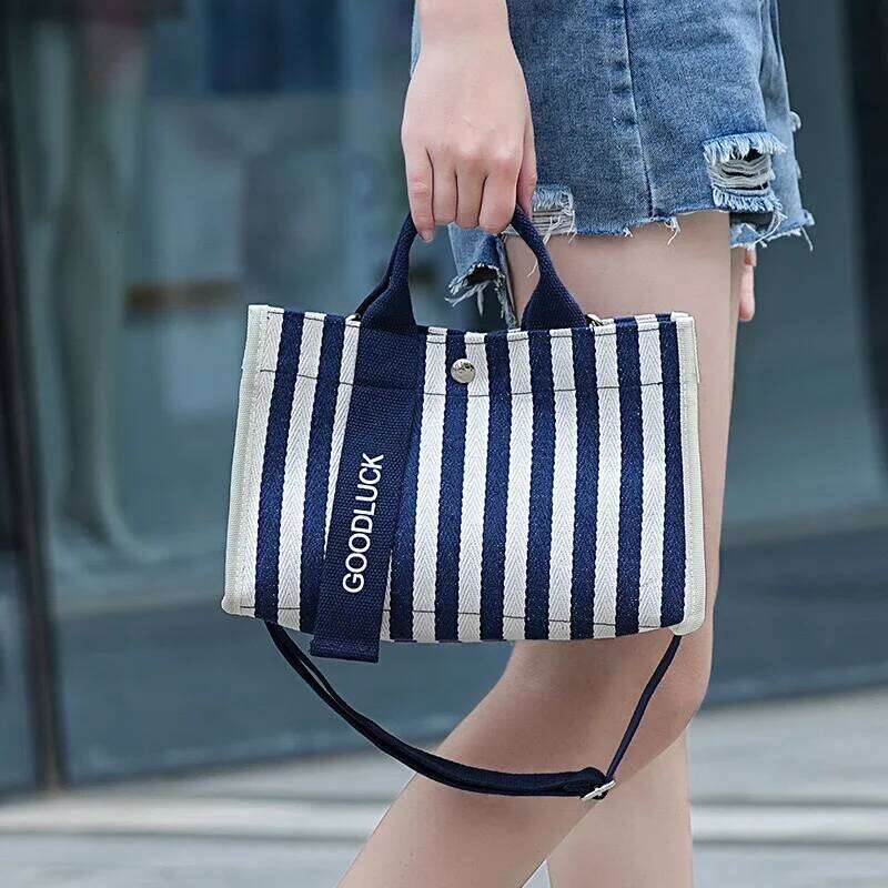 Female Large Capacity Handbag With Waterproof Coating Crossbody Shoulder Fashionable Canvas Bag