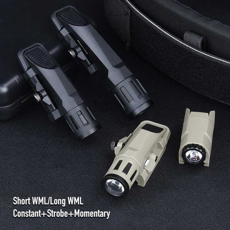 Tactical WML-X APL-C Mini Flashlight White Light Strobe with 3 Modes Fits 20mm Picatinny Rail Hunting Weapon Scout Hanging Accessories XJ250728