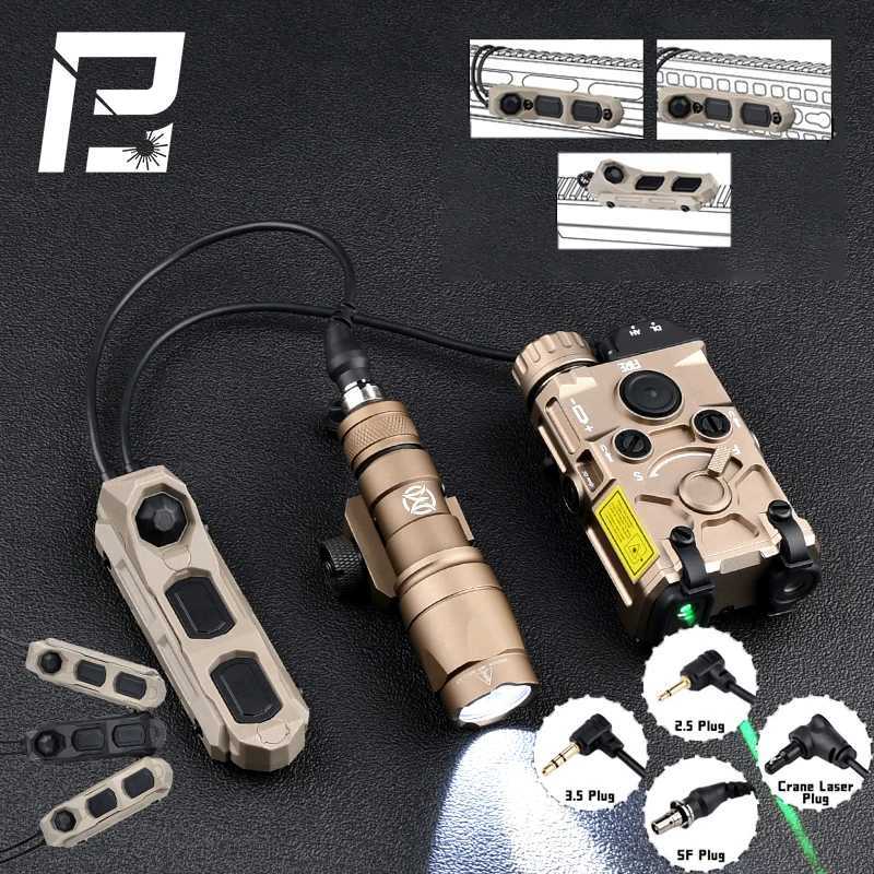 Airsoft Axon Pressure Switch Dual Function Button Remote Tail For PEQ-15 DBAL-A2 M300 M600 Flashlight Weapon Light Switch Mlok XJ250728