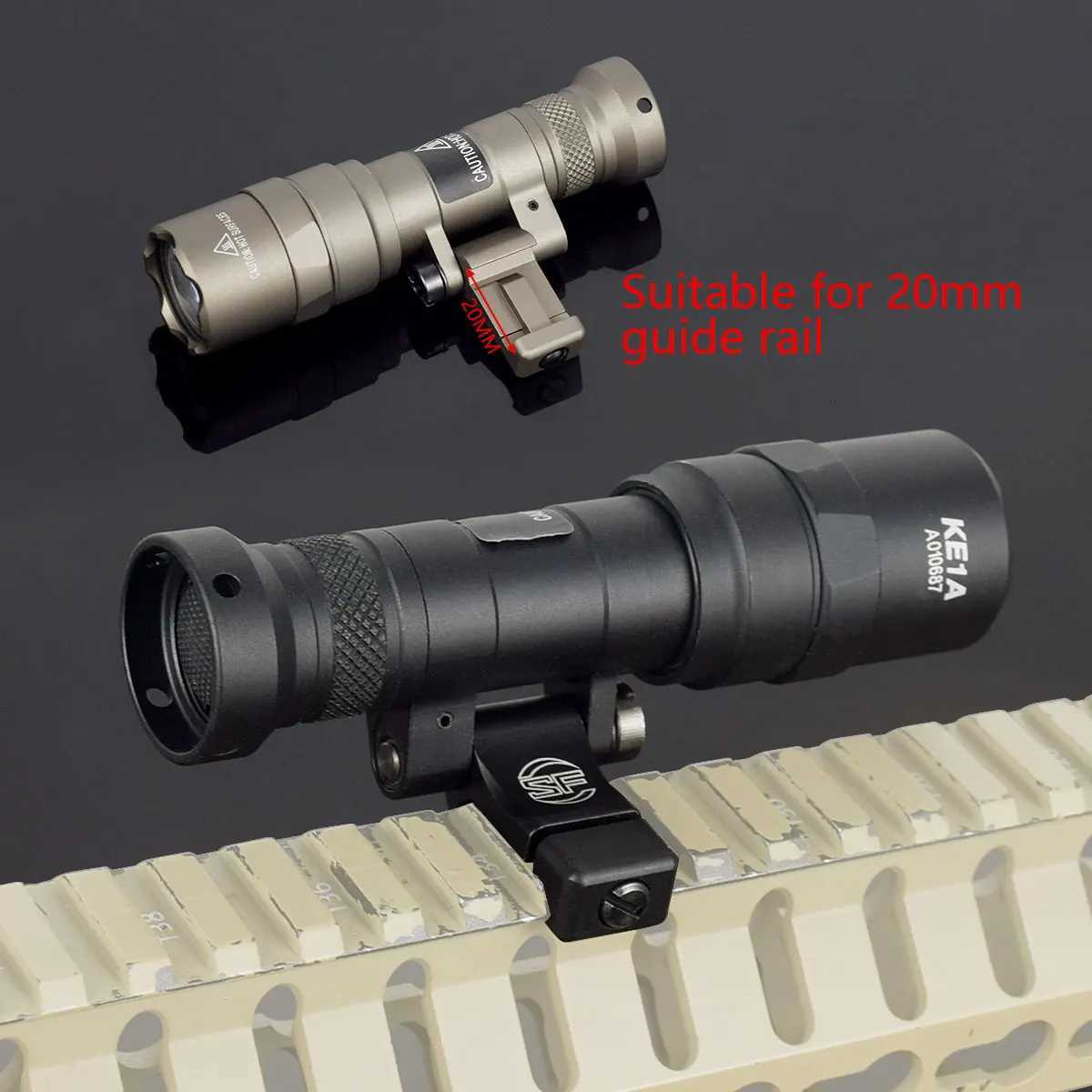 M340V M600 M640 M640V SF Tactical LED Flashlight Strobe Scout Light 20mm Picatinny Rail Mount Airsoft Hunting Lamp XJ250728