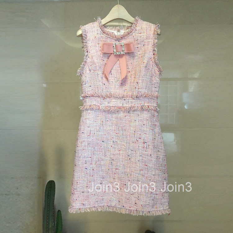 Summer New Korean Chic Socialite Slim Fit Elegant Vest Dress Little Fragrance Milk Wool Sleeveless Dress