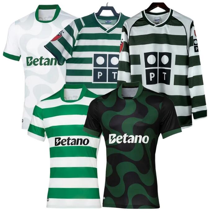 Retro classic LisbonS soccer jerseys 1999 2000 01 02 2003 2004 2025 2026 HARDER TRINCAO O.DIOMANDE PEDRO HJULMAND G.QUENDA Sporting Clube CP football men kids shirt