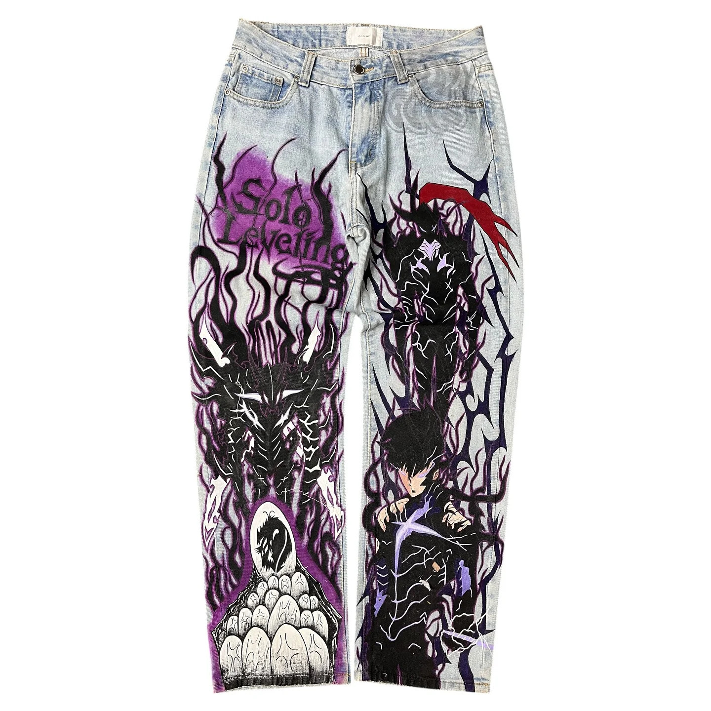 Harajuku Y2k Leveling Graphic Pants Baggy Jeans for Men Trouser Streetwear Wide Leg Women High Waist Pants Men Clothing 250728