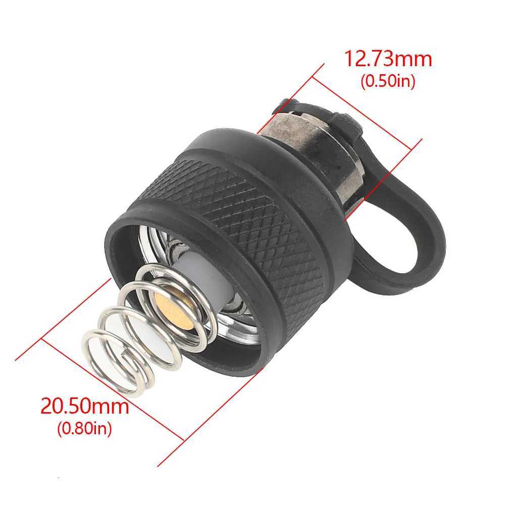 Tactical Airsoft Flashlight Metal Tail Cap Dual Function Pressure Switch Cover For M300 M600 Flashlight Hunting Light XJ250728