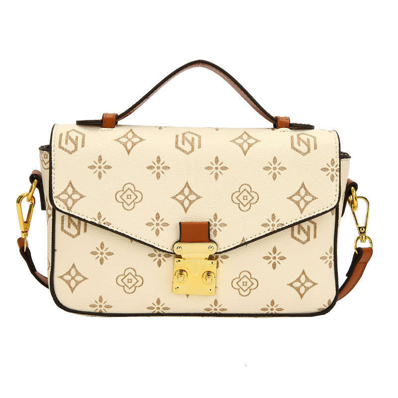 New retro bag, trendy color-blocking printed small square bag, high-end and fashionable commuting crossbody bag