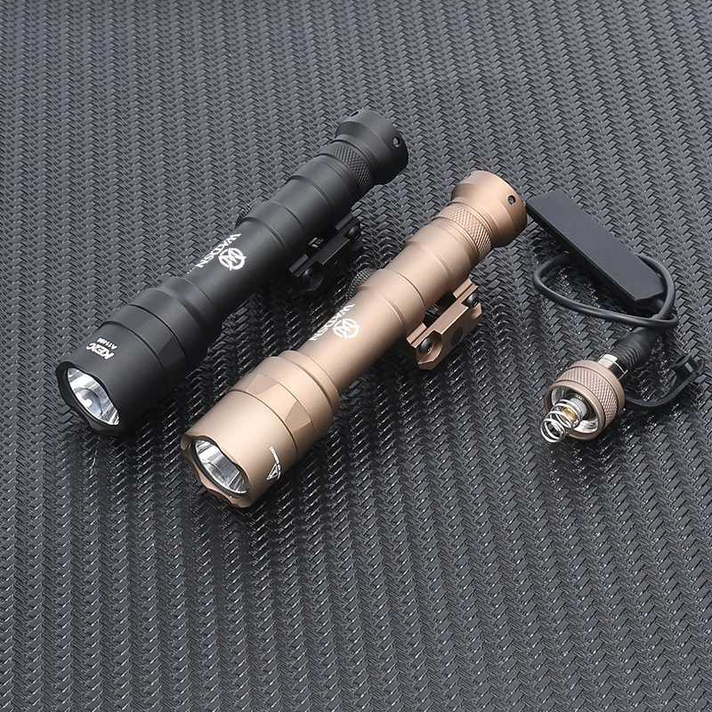 Tactical M600 M600U WADSN Flashlight 600 lumens White Light Tail Cover Pressure Switch Fits 20mm Rail Hunting Airsoft Accessory XJ250728