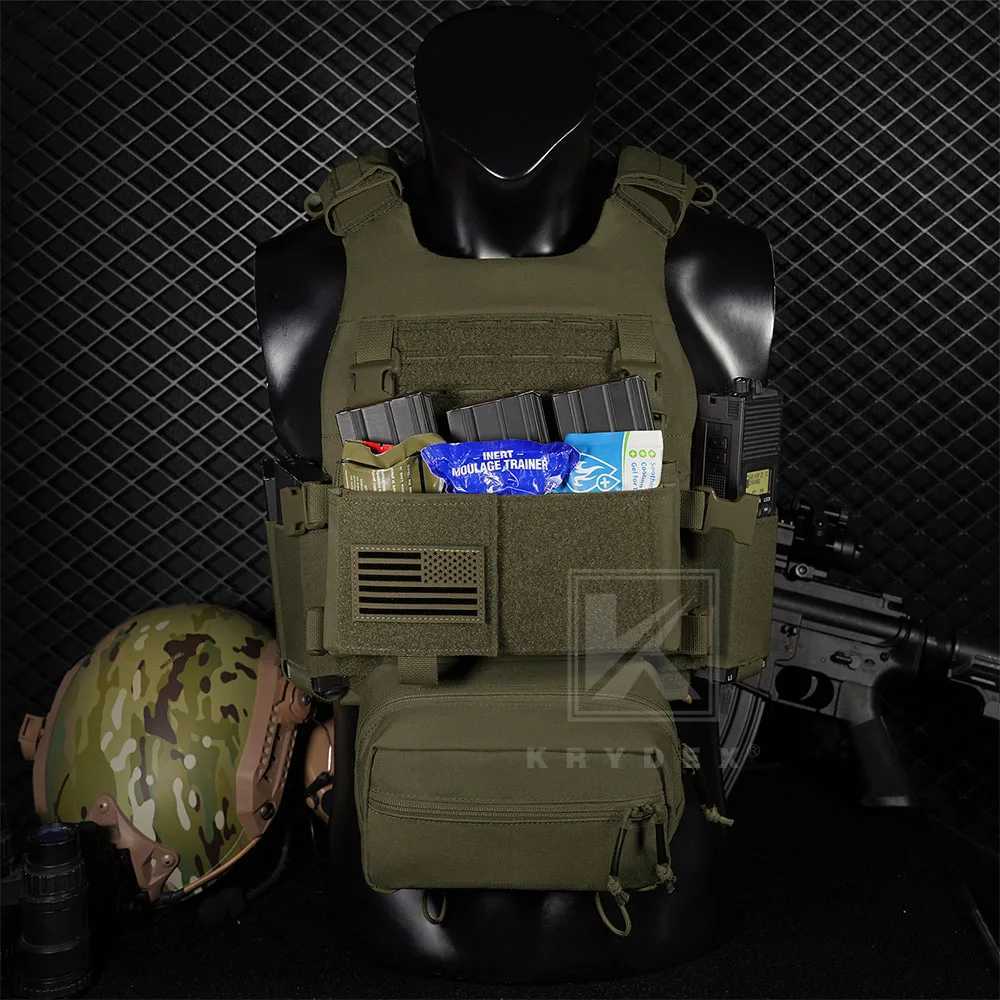 KRYDEX 500D FCS Tactical Vest MOLLE Plate Carrier Elastic Cummerbund 7.62 5.56 Mag Pouch Lightweight Hunting Outdoor Man Vest Z250728