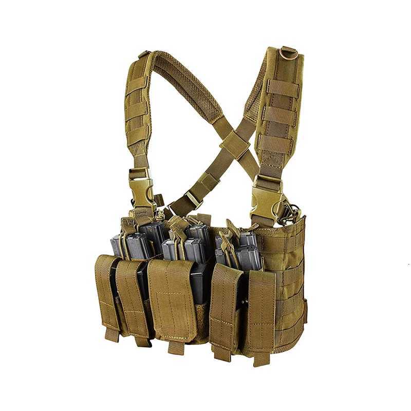 Outdoor Tactical Traning Molle System Light Weight Vest Chest Hanging Protective Gear Z250728