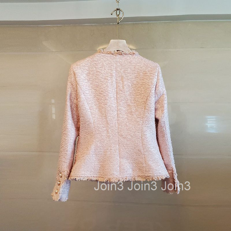 Autumn New Fashionable Thin Coarse Flower Woolen Fleece Tassel Small Fragrant Milk Coat Womens Short Hot List Good Store Recommendation