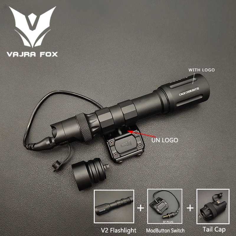 Tactical Gear Metal Plh2 Flashlight LED 1300 Lumen with Modbutton Pressure Switch for Ar15 Airsoft Hunting Weapon Scout Light XJ250728